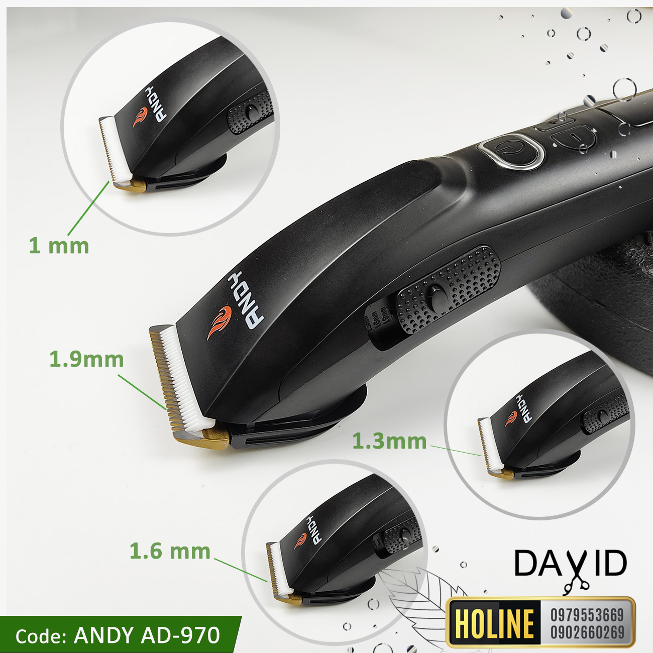 Tông đơ cắt tóc Andy AD-970 động cơ siêu mạnh
