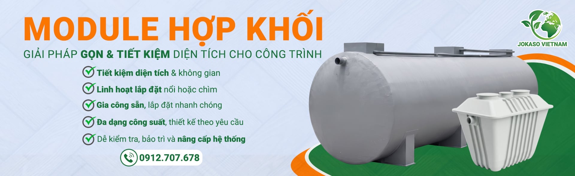 Module hợp khối thiết bị xử lý nước thải sinh hoạt 