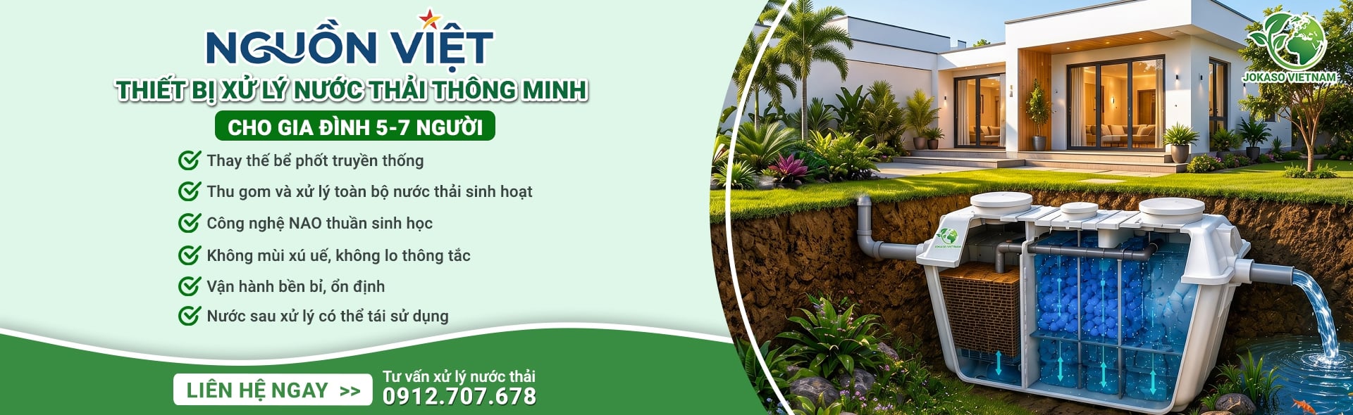 Nguồn Việt - Bể xử lý nước thải sinh hoạt mini dành cho gia đình