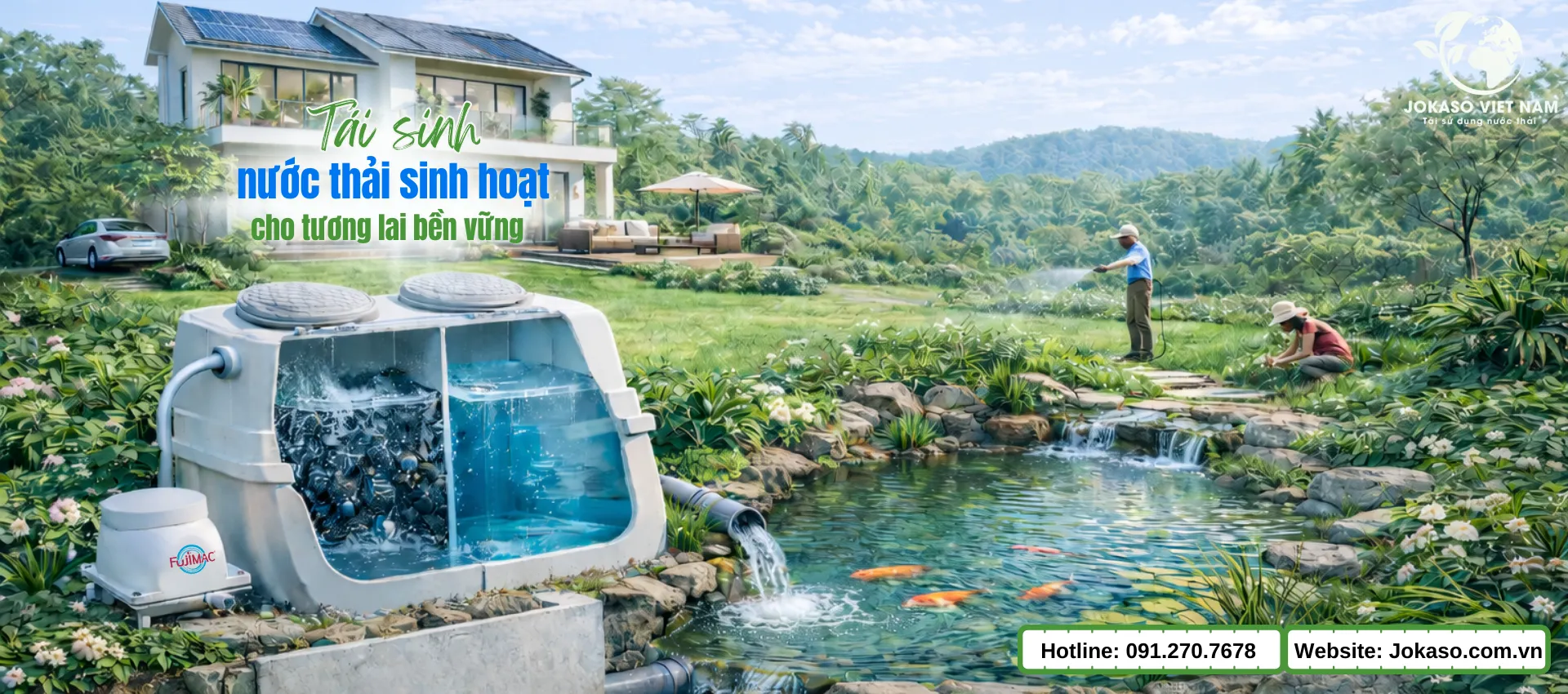 Nguồn Việt - Bể xử lý nước thải sinh hoạt mini dành cho gia đình