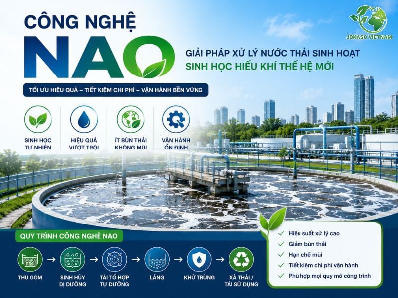 Công nghệ NAO trong xử lý nước thải sinh hoạt: Giải pháp sinh học hiếu khí thế hệ mới tối ưu hóa vận hành đô thị hiện đại