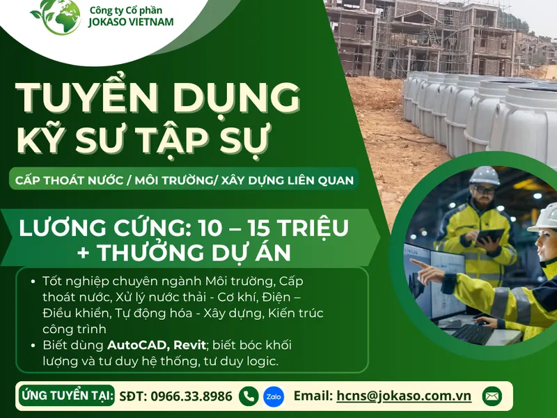 TUYỂN DỤNG VỊ TRÍ TẬP SỰ - THU NHẬP  10 - 15 TRIỆU ĐỒNG + THƯỞNG KPI