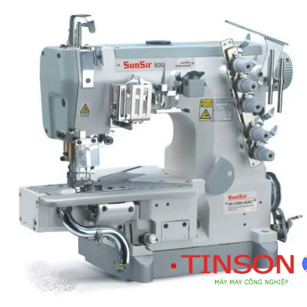 Máy trần 3 kim 5 đế trụ, dao xén trái SS-C600-35AB