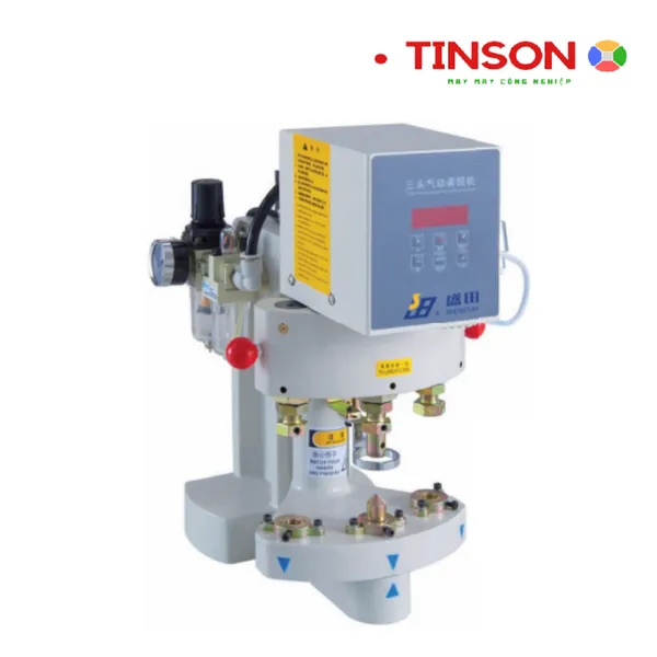 Máy dập nút đồng 3 đầu bằng hơi tự động DKJ-Q3-A/B