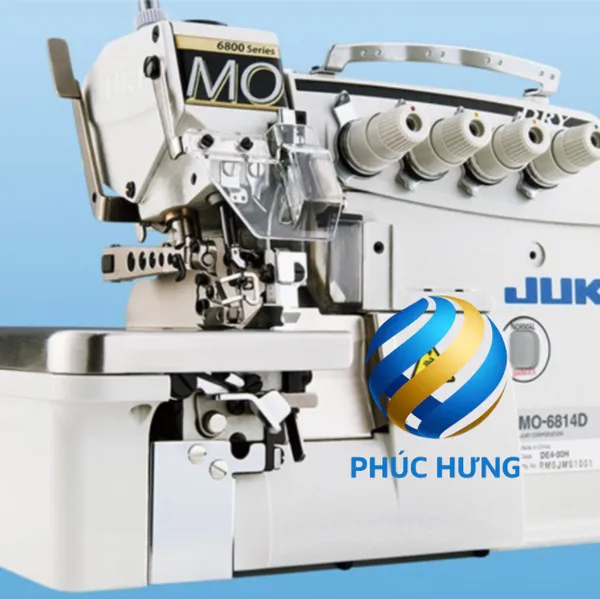 MÁY VẮT SỔ 2 KIM 4 CHỈ, đầu bán khô hiệu JUKI model MO-6814D-BE6-44H/G44/Q143-AA1