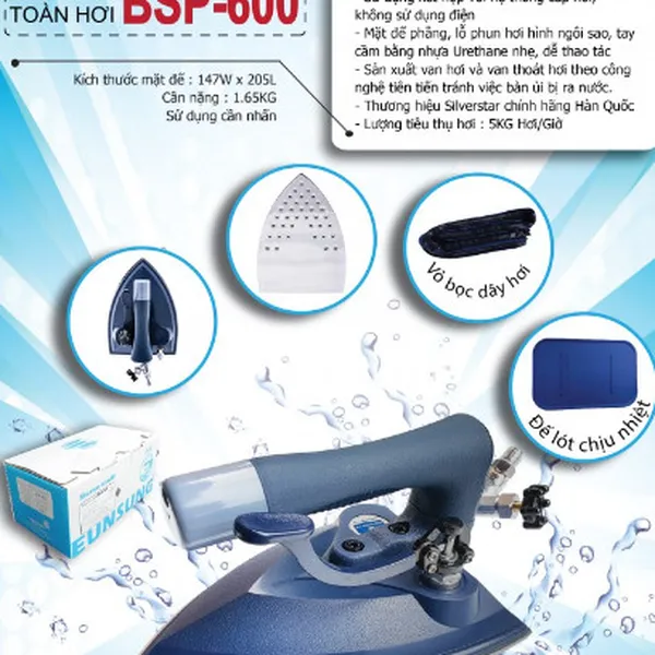 Bàn ủi toàn hơi BSP-600 hiệu SILVER STAR