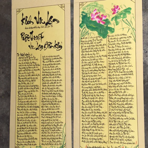 Thư pháp Kinh Vu Lan