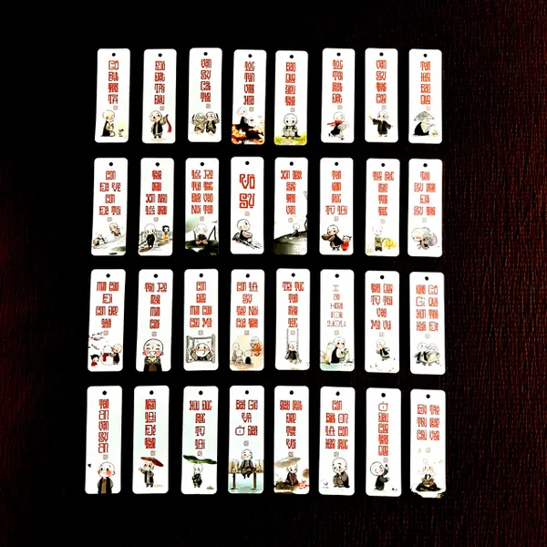 Bộ thẻ treo cây thư pháp chữ vuông gồm 30 thẻ