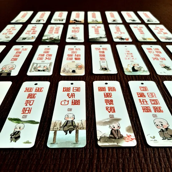 Bộ thẻ treo cây thư pháp chữ vuông gồm 30 thẻ