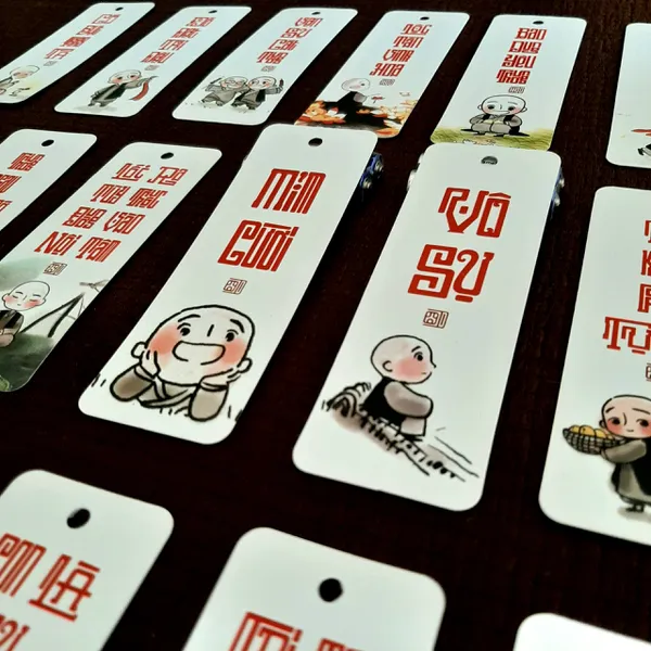 Bộ thẻ treo cây thư pháp chữ vuông gồm 30 thẻ