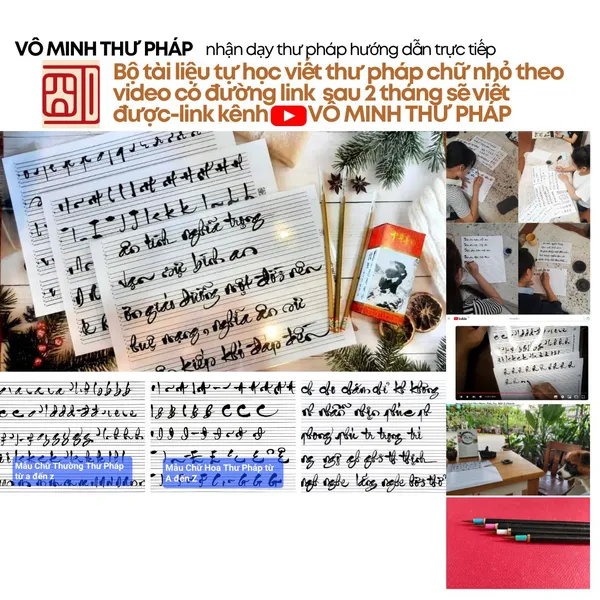 Bộ Tài Liệu Tự Học Viết Thư Pháp Chữ Nhỏ Theo Video Thành Thạo Sau 2 Tháng