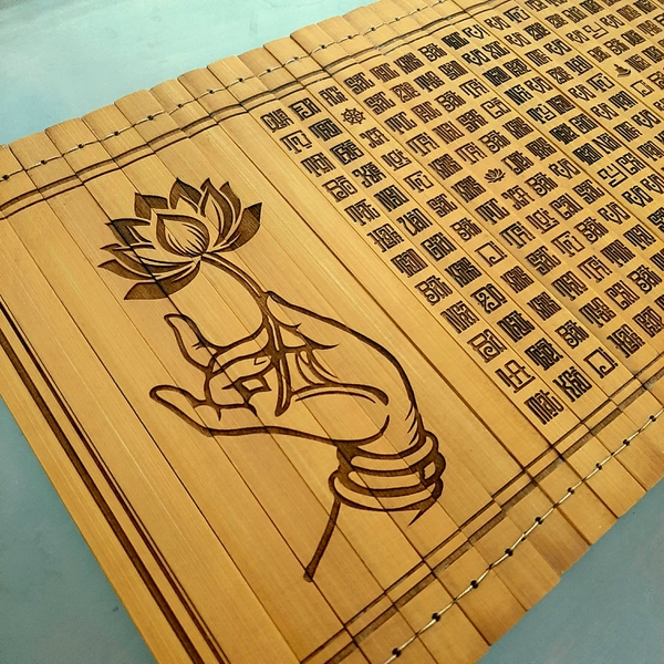 Sách thẻ tre Bát Nhã Tâm Kinh 24x60 cm 