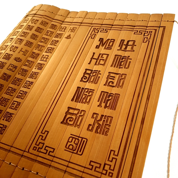Sách thẻ tre Bát Nhã Tâm Kinh 24x60 cm 