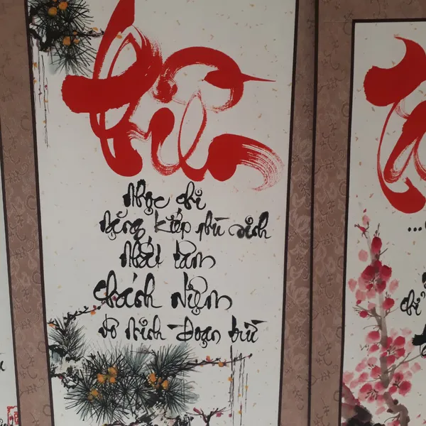 Liễn thư pháp 30x80 cm chữ THIỀN