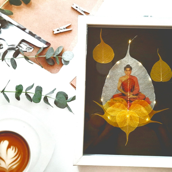 Tranh lá bồ đề hình PHẬT