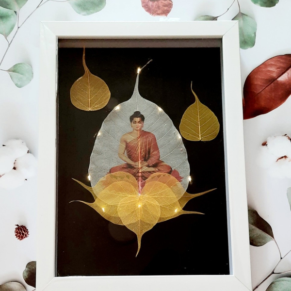 Tranh lá bồ đề hình PHẬT