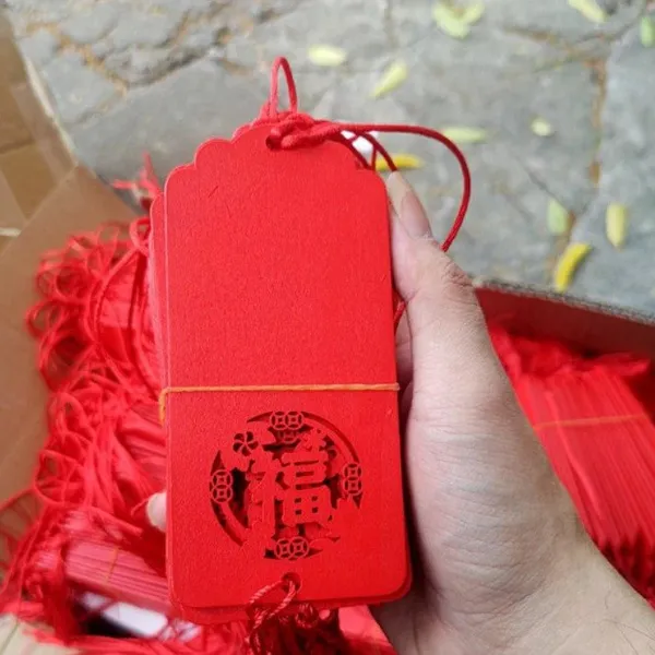 Thẻ gỗ treo viết chữ 2 mặt 6x12 cm