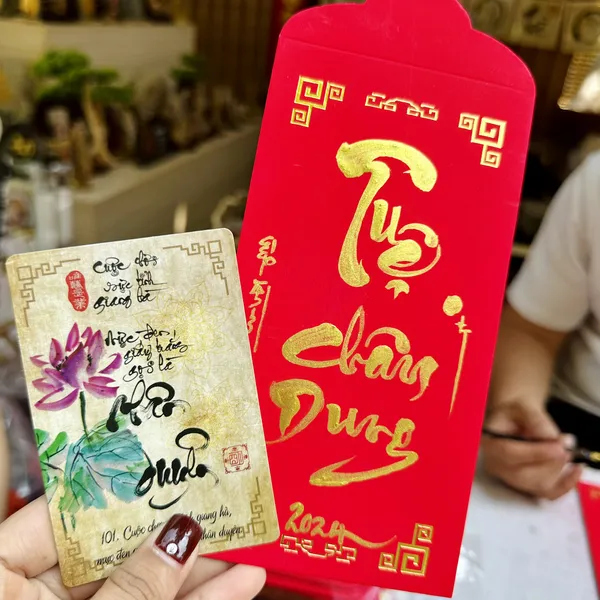 bao lì xì viết theo tên 9x20 cm