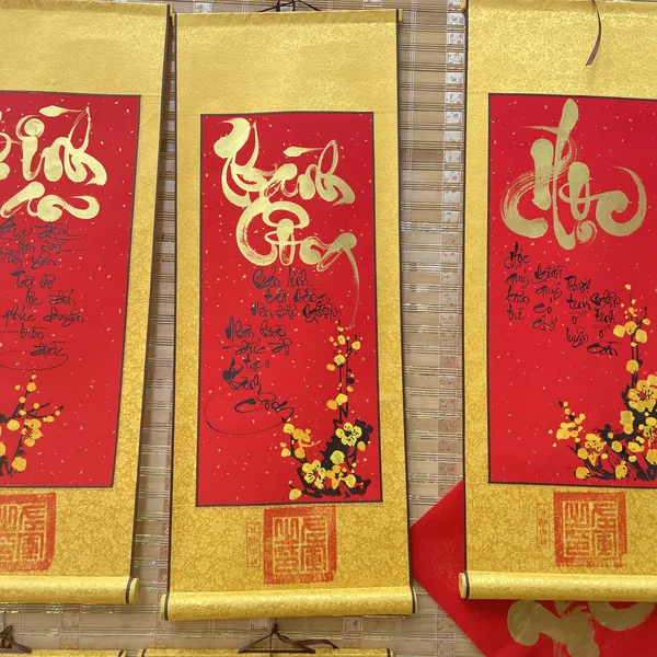 Liễn thư pháp 30x80 cm chữ THÀNH CÔNG