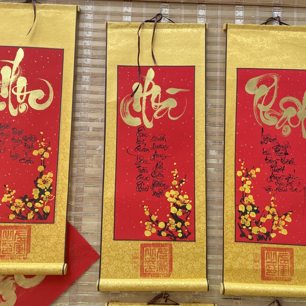 Liễn thư pháp 30x80 cm chữ HÒA