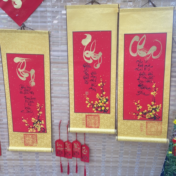 Liễn thư pháp 30x80 cm chữ CHA