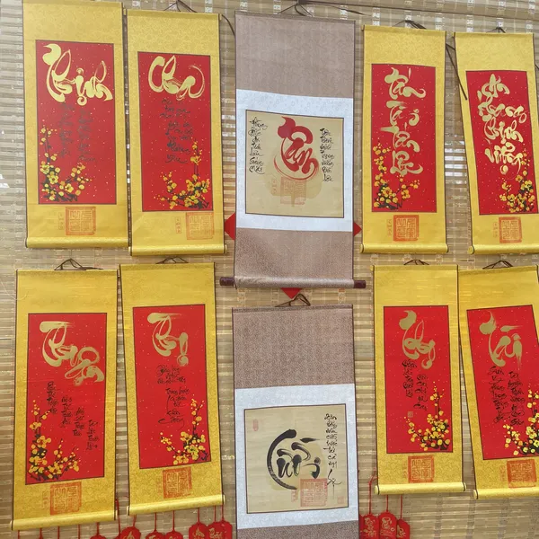 Liễn thư pháp 30x80 cm chữ PHÁT