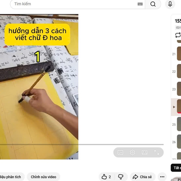 155 VIDEO TỰ HỌC THƯ PHÁP ĐẠI TỰ