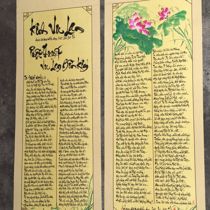 Thư pháp Kinh Vu Lan
