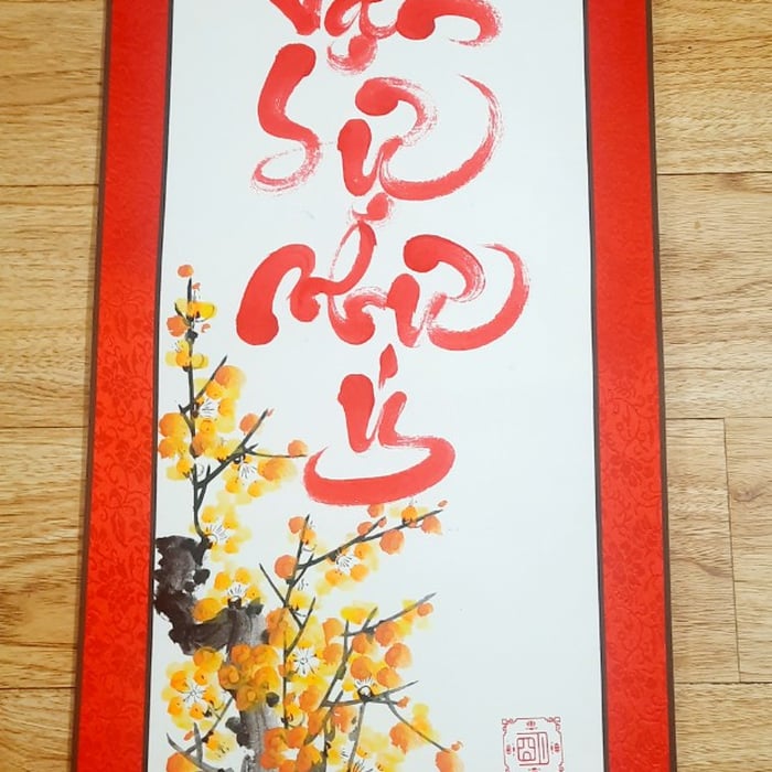 Liễn thư pháp 30x80 cm chữ VẠN SỰ NHƯ Ý