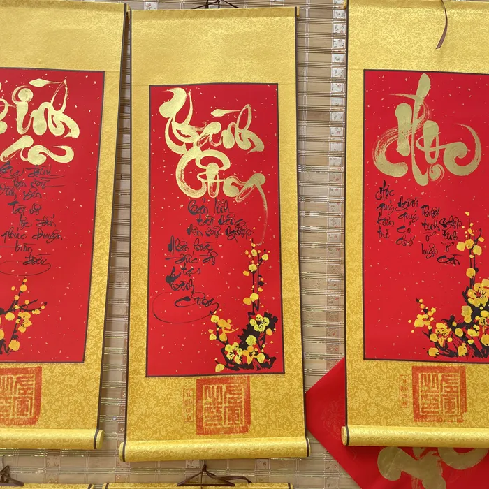 Liễn thư pháp 30x80 cm chữ THÀNH CÔNG