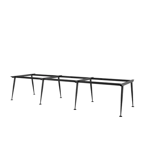 Khung bàn sắt 6 chỗ ngồi chân sắt cone 1 tầng  chữ A- C6CA-3612