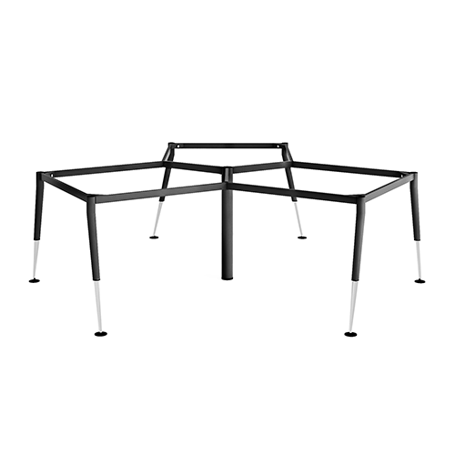 Khung bàn sắt bàn cụm 3 góc chân cone 2 tầng C3CO2-2323 