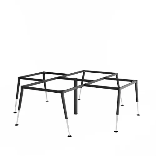 Khung bàn sắt bàn cụm 4 góc chân cone 2 tầng C4CO2-2424 