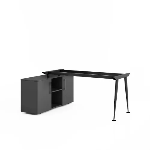 Khung bàn sắt Giám đốc chân sắt Cone 1 tầng chữ A - GĐCA-168