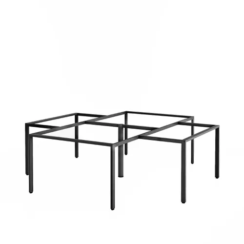 Khung bàn sắt bàn cụm 4 góc chân sắt 25*50 C4U2550-2424 