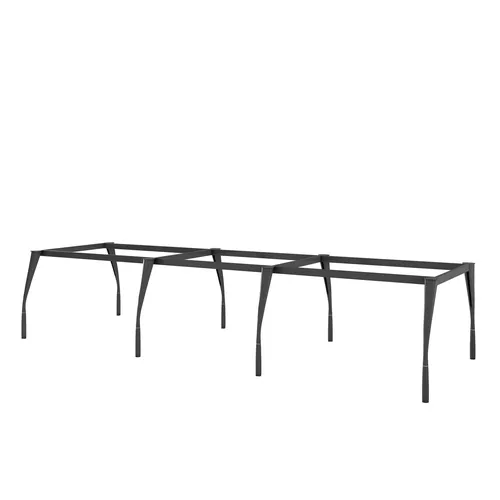 Bàn cụm 6 chổ ngồi chân sắt cone đa giác N2-3612