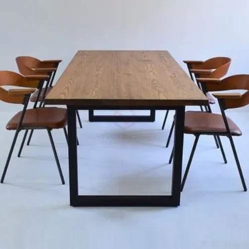 Bàn ăn chân sắt vuông - BAK44