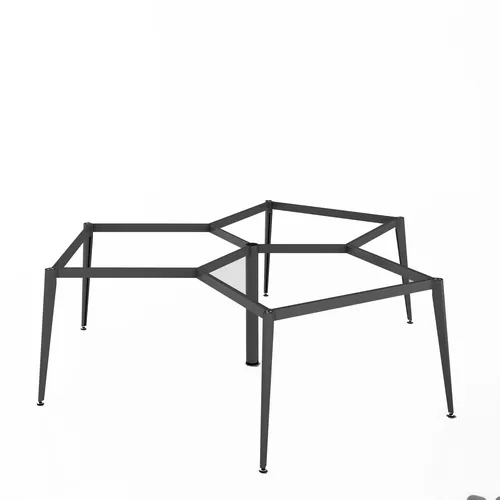 Khung bàn sắt cụm 3 góc chân sắt đa giác N1-2323