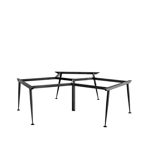 Khung bàn sắt bàn cụm 3 góc chân cone 1 tầng chữ A C3CA-2323 