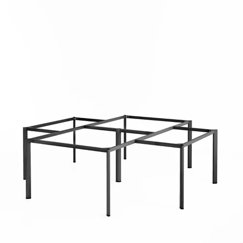 Khung bàn sắt bàn cụm 4 góc chân Oval C4OV-2424 