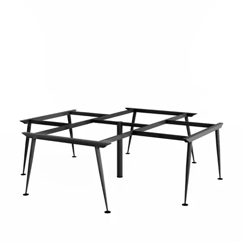 Khung bàn sắt bàn cụm 4 góc chân cone 1 tầng chữ A C3CA-2424
