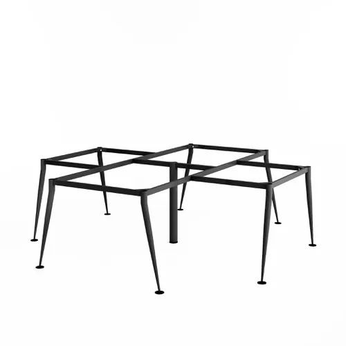 Khung bàn sắt bàn cụm 4 góc chân cone 1 tầng C4CO-2424