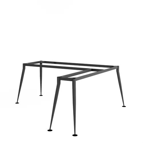 Khung bàn sắt Giám đốc góc L chân sắt Cone 1 tầng - GĐL-CO-198