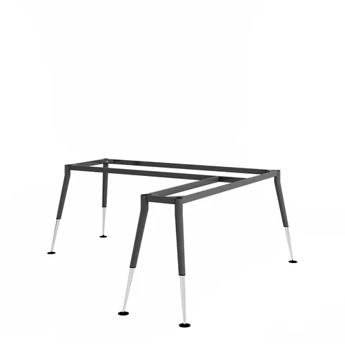 Khung bàn sắt Giám đốc góc L chân sắt Cone 2 tầng - GĐL-CO2-198