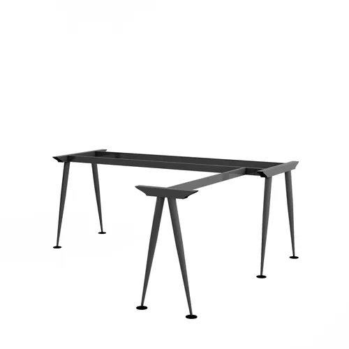 Khung bàn sắt Giám đốc góc L chân sắt Cone 1 tầng chữ A - GĐL-CA-198