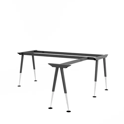 Khung bàn sắt Giám đốc góc L chân sắt Cone 2 tầng chữ A - GĐL-CA2-198