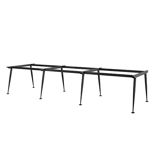Khung bàn sắt 6 chỗ ngồi chân sắt cone 1 tầng  chữ A- C6CA-3612