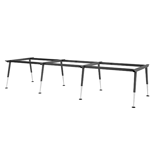 Khung bàn sắt 6 chỗ ngồi chân sắt cone 2 tầng chữ A- C6CA2-3612 