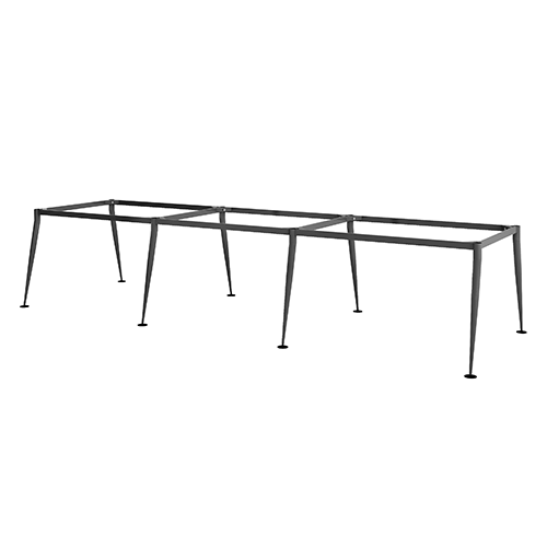 Khung bàn sắt 6 chỗ ngồi chân sắt cone 1 tầng - C6CO-3612