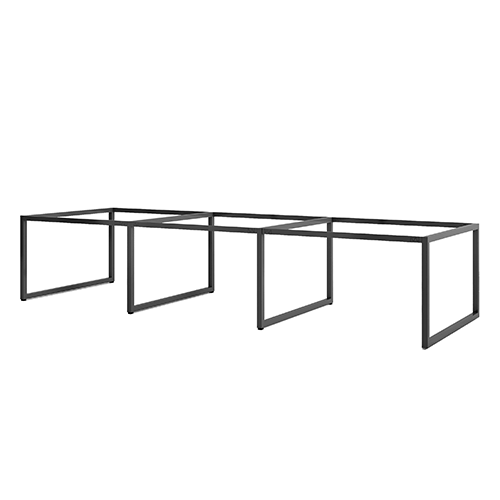 Khung bàn sắt 6 chỗ ngồi chân vuông chân kiềng - C6K44-3612 